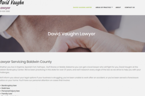 David Vaughn Lawyer Website & Seo Client